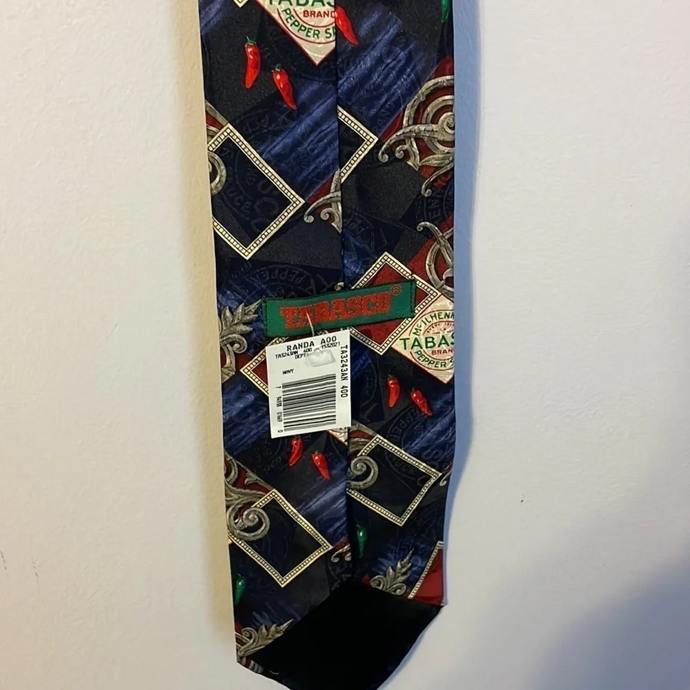 Tabasco Silk Tie Made in USA New With Tags